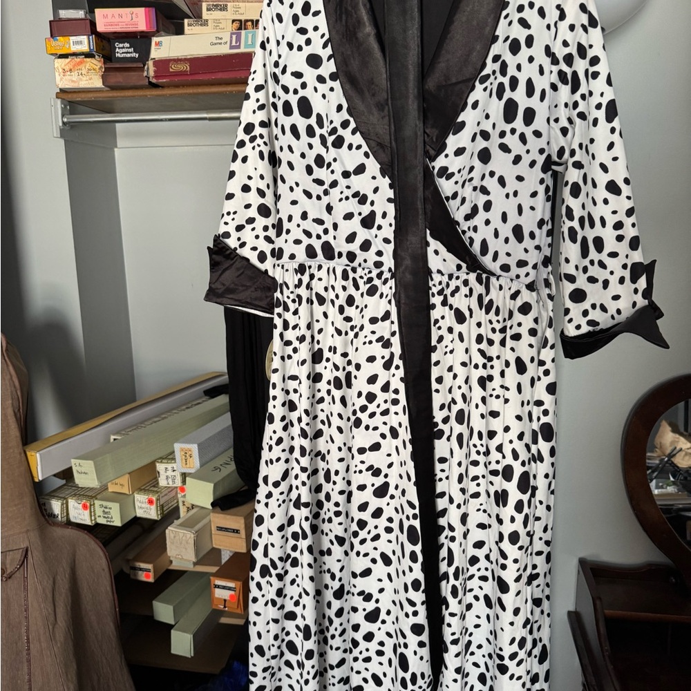 Black and White Polka Dot Dalmation Dress new!